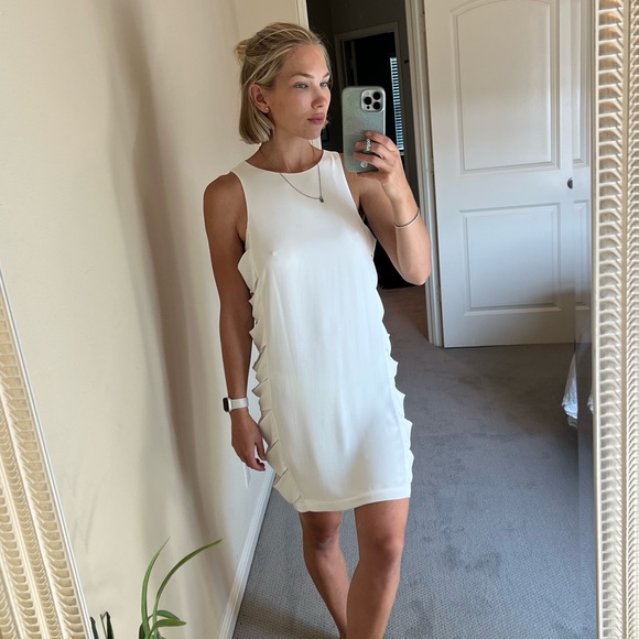 slim fit dress slacks Embellished Sheer Layer Dress Cloud / 4 main image 0